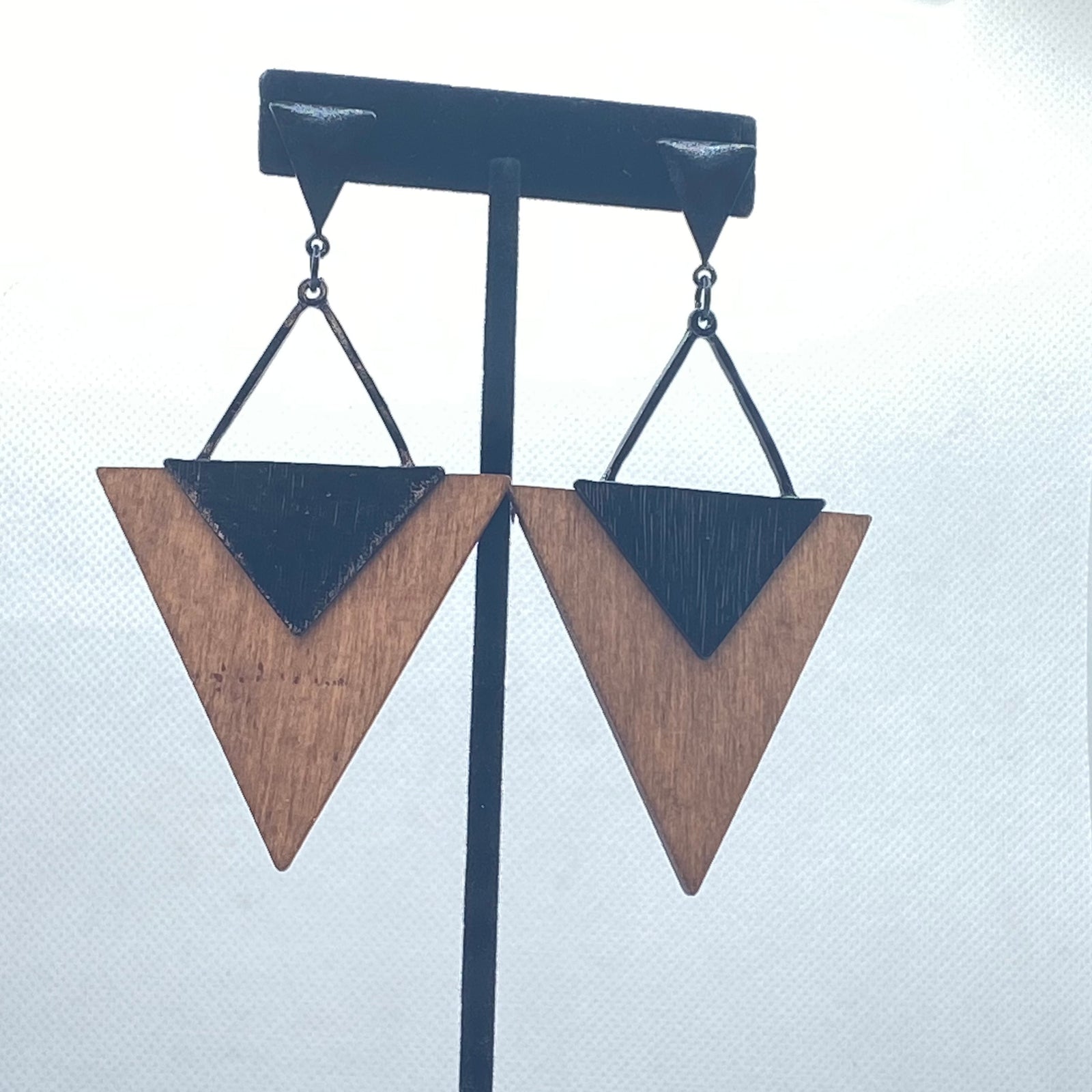 Boucles d’oreilles pendantes ethniques en acier inoxydable